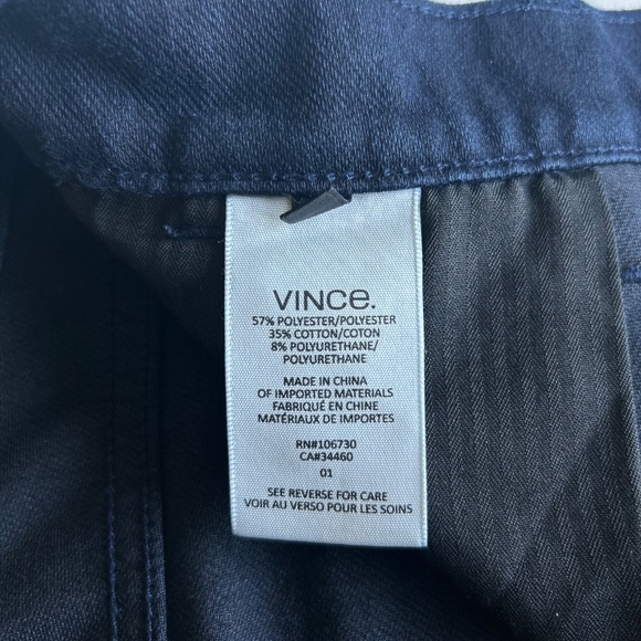 Vince Navy Denim Polyester Cotton Logger Jeans size 26 - Picture 14 of 16